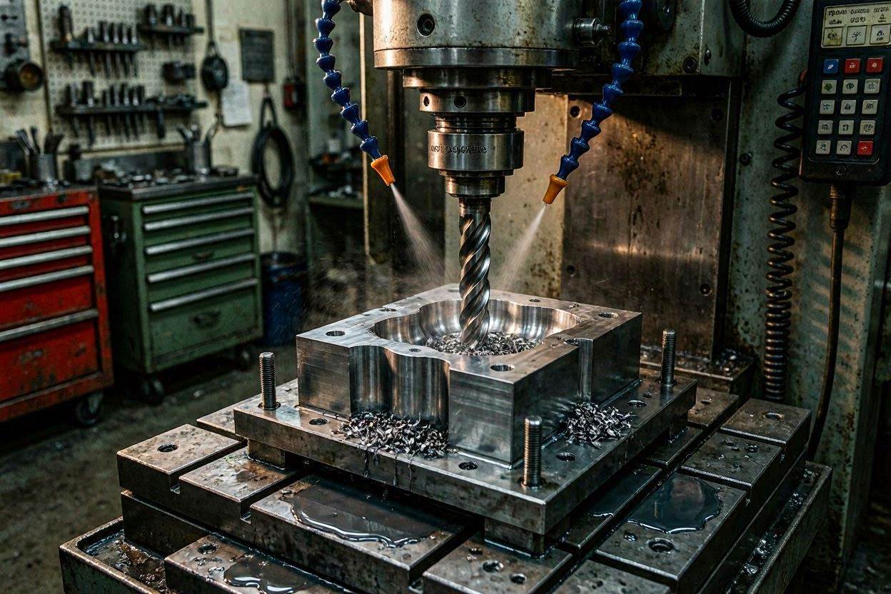 Completed injection mould